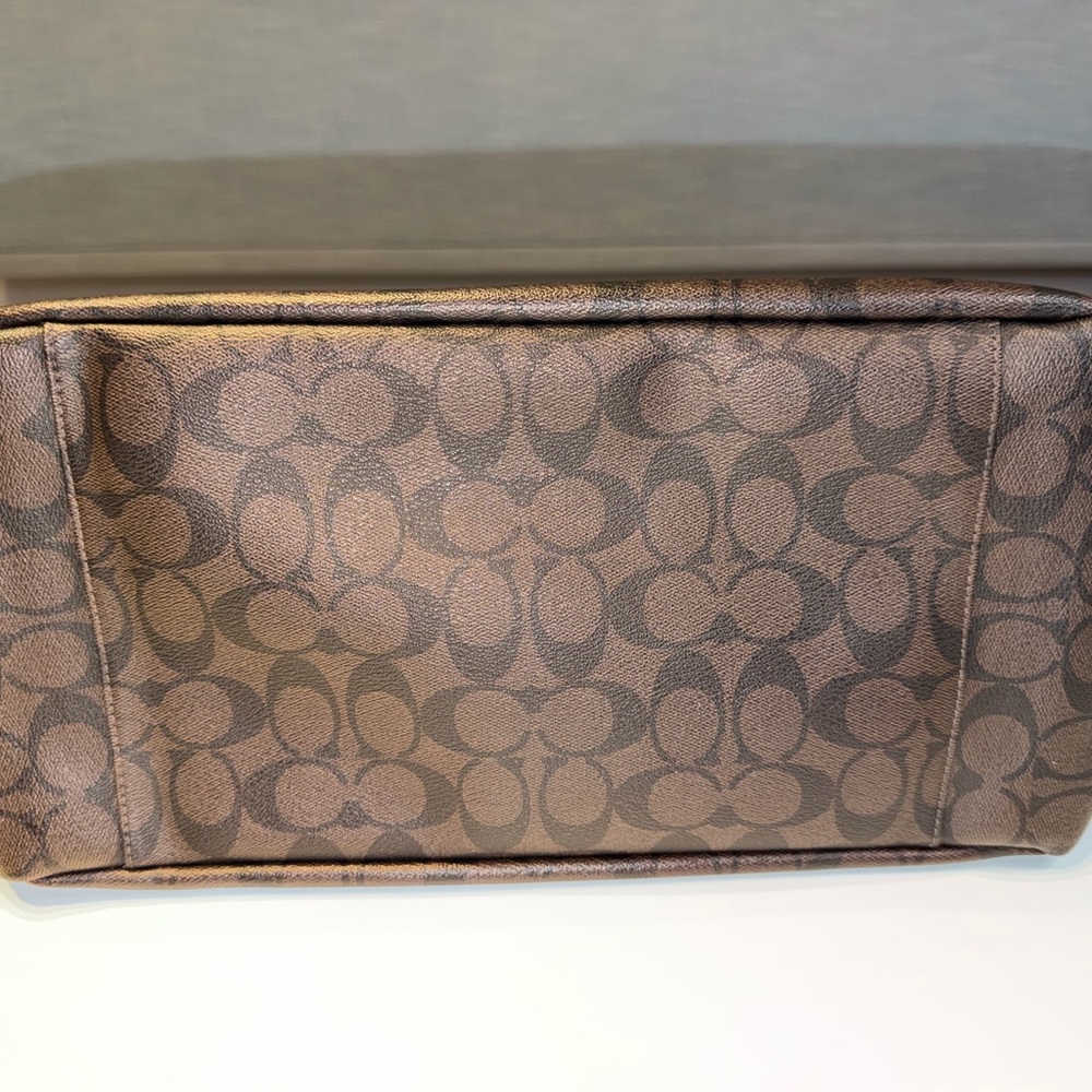 Coach Dark Brown Signature Tote Bag - Picture 4 of 16